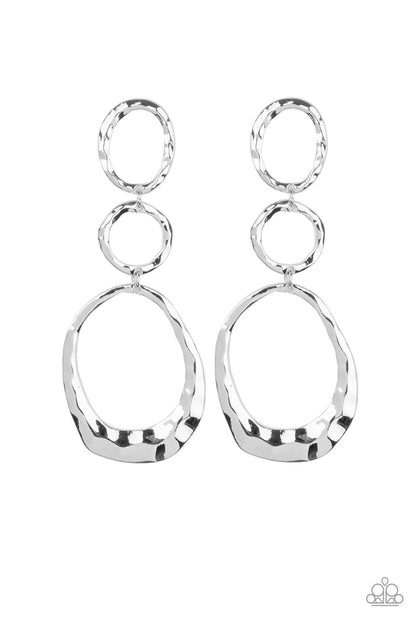 Radically Rippled Silver Earrings