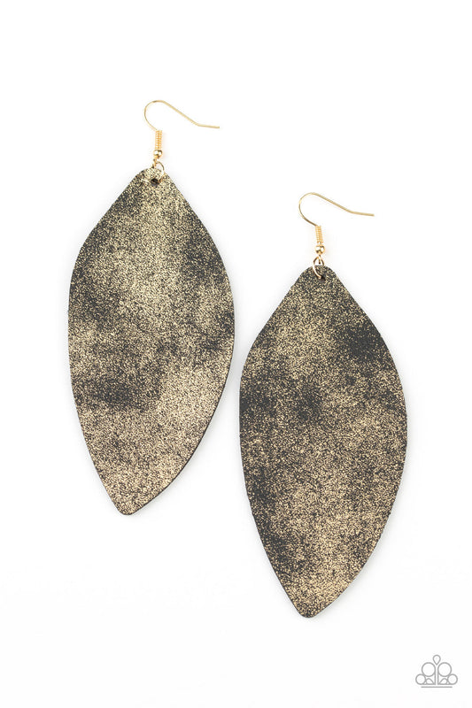Serenely Smattered Gold Earrings Paparazzi