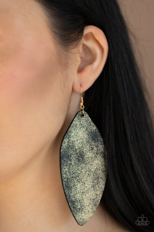 Serenely Smattered Gold Earrings Paparazzi