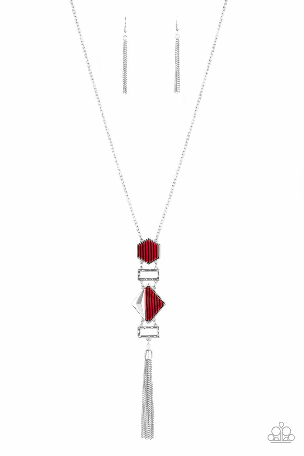 STRIPE Up a Conversation Red
Necklace Paparazzi