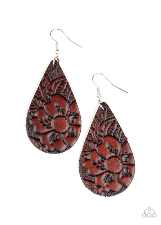 Beach Garden Brown Earrings - Daria's Blings N Things