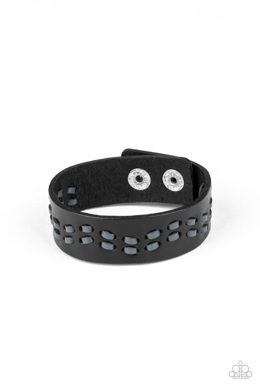 Leather Is My Favorite Color Black Bracelet Paparazzi