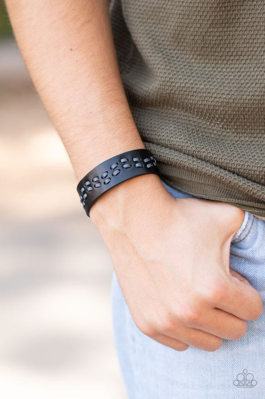 Leather Is My Favorite Color Black Bracelet Paparazzi