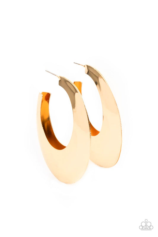 Going OVAL-board Gold Hoop Earrings