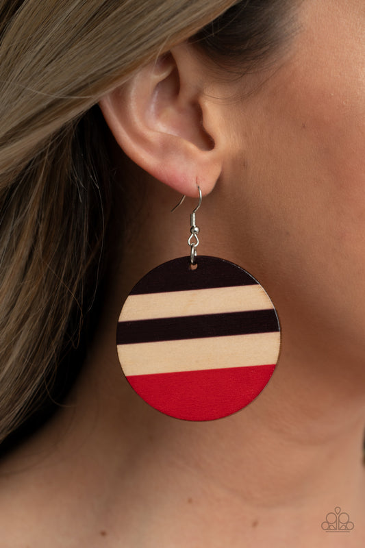Yacht Party Red Earrings - Daria's Blings N Things