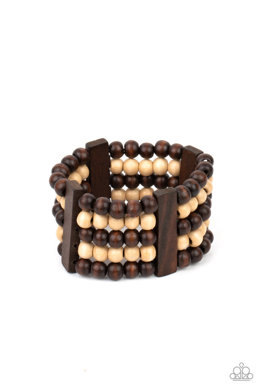 Caribbean Catwalk Brown Bracelet - Daria's Blings N Things