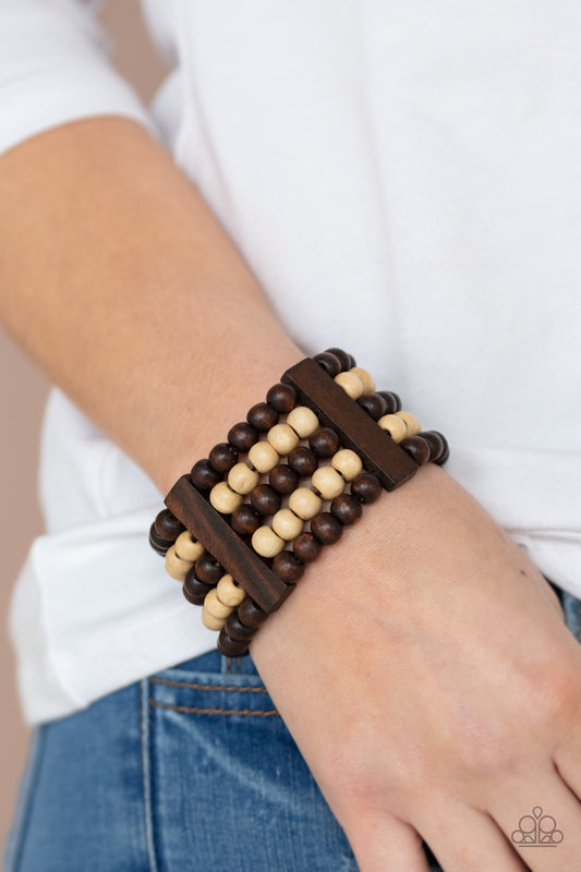 Caribbean Catwalk Brown Bracelet - Daria's Blings N Things