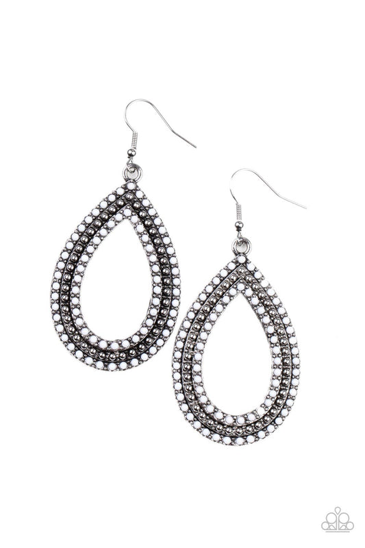 Tear Tracks White Earrings - Daria's Blings N Things