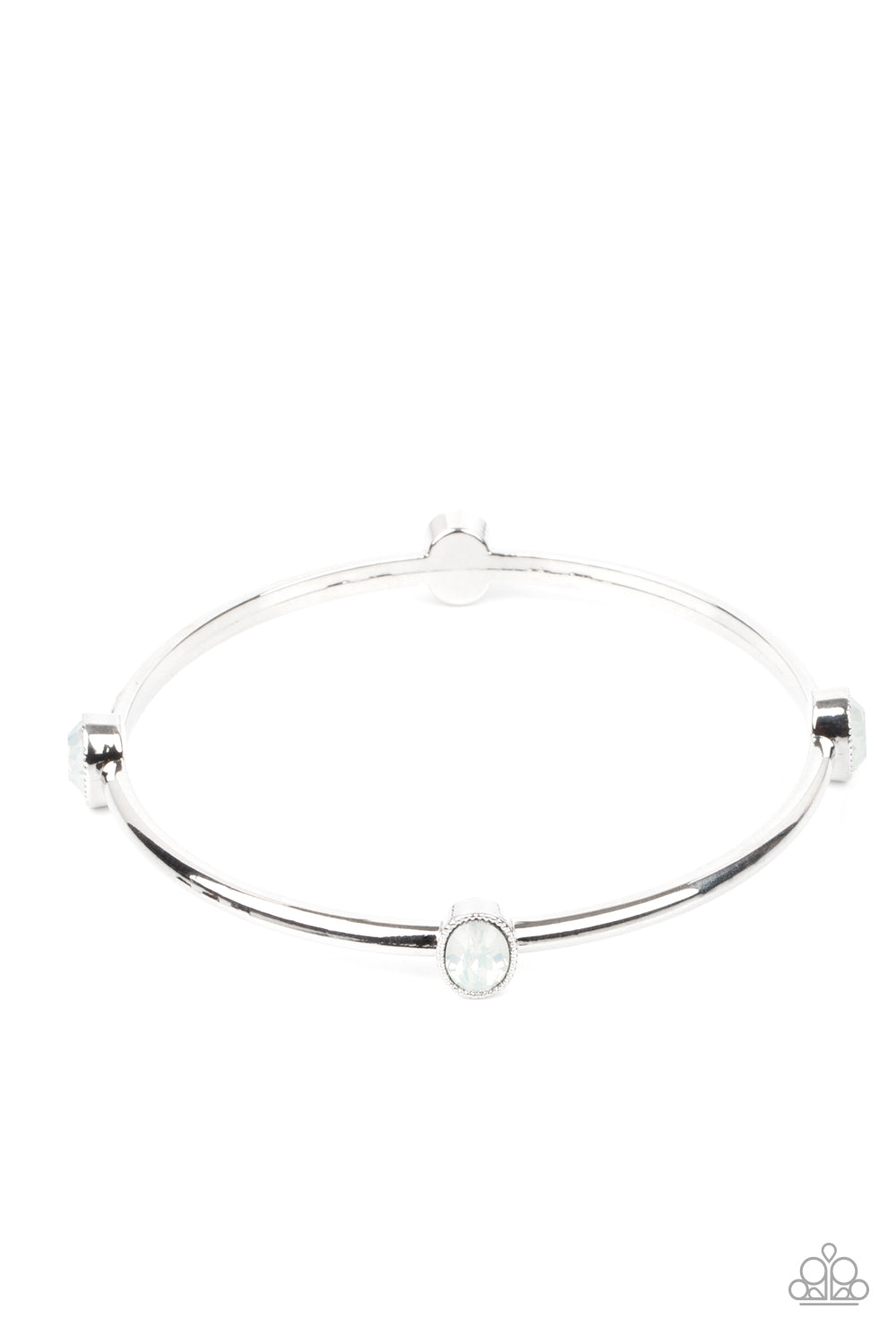 Gleam-Getter White Bracelet Paparazzi