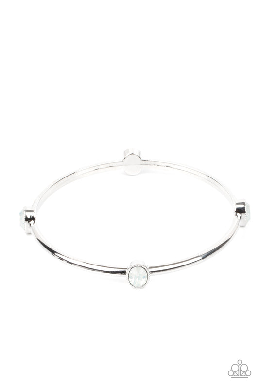 Gleam-Getter White Bracelet Paparazzi