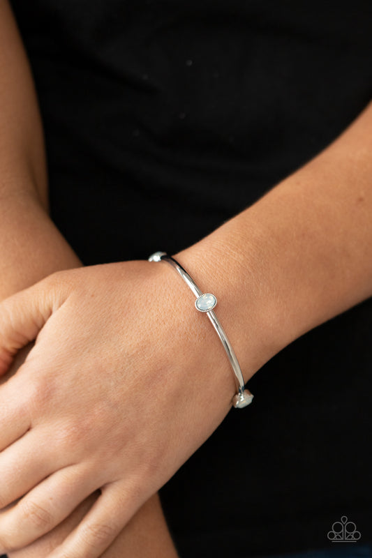 Gleam-Getter White Bracelet Paparazzi