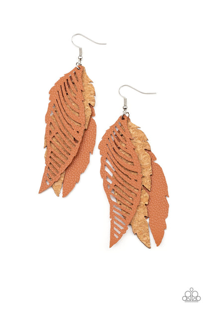 WINGING Off The Hook Brown Earrings - Daria's Blings N Things