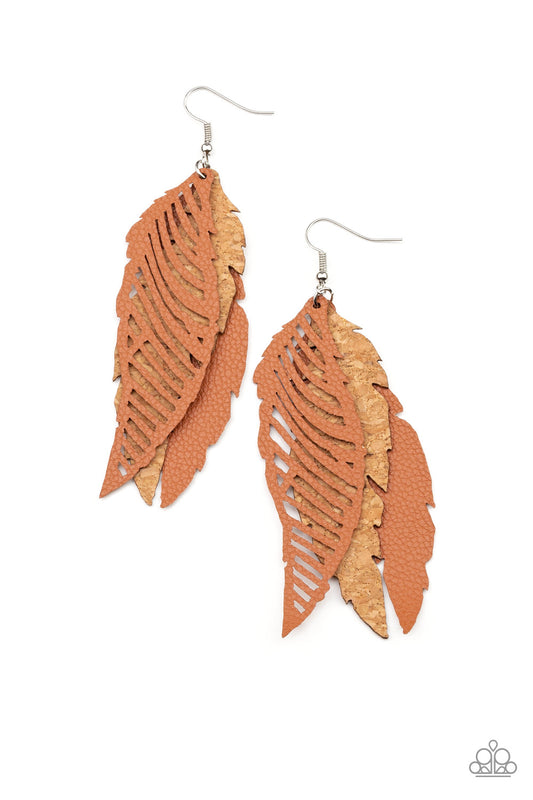 WINGING Off The Hook Brown Earrings - Daria's Blings N Things