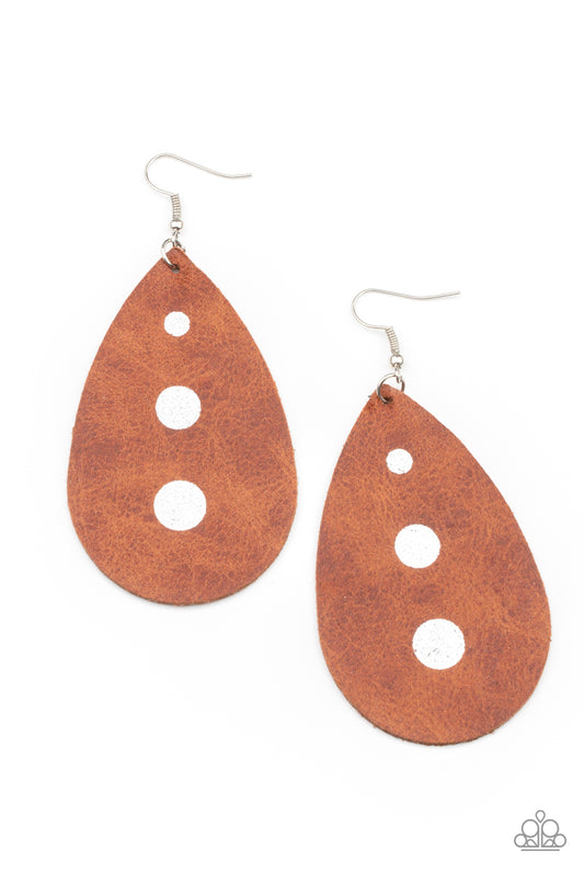 Rustic Torrent Brown Earrings - Daria's Blings N Things