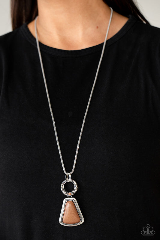 Stone Prairies Brown Necklace Paparazzi