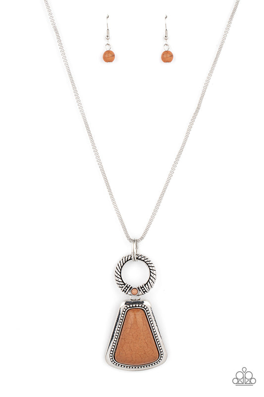 Stone Prairies Brown Necklace Paparazzi