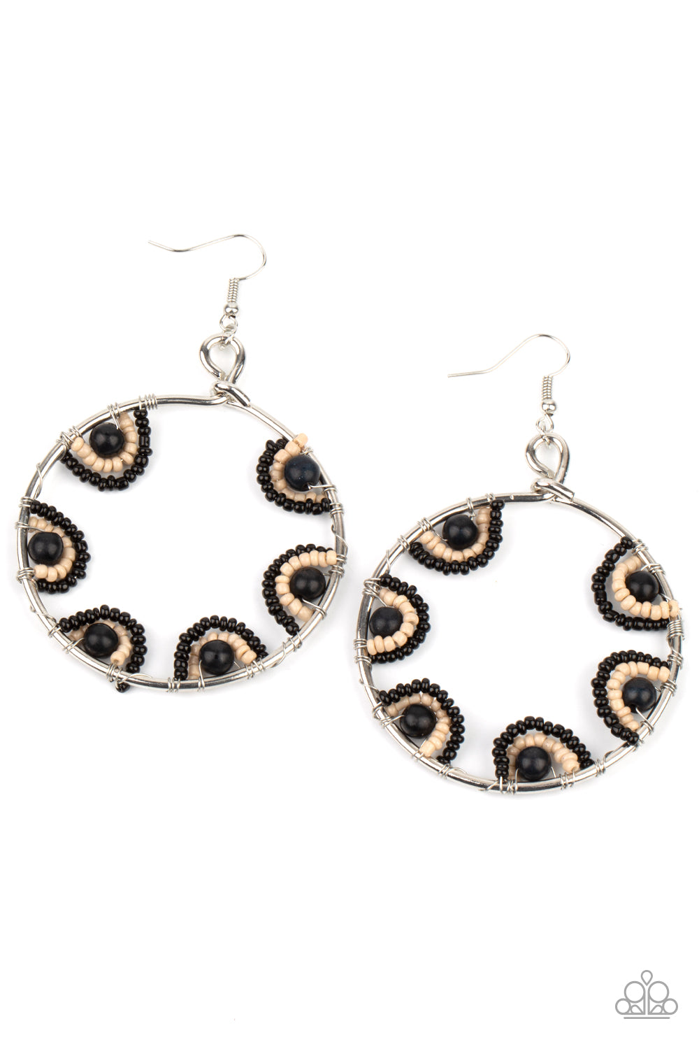 Off The Rim Black Earrings - Daria's Blings N Things