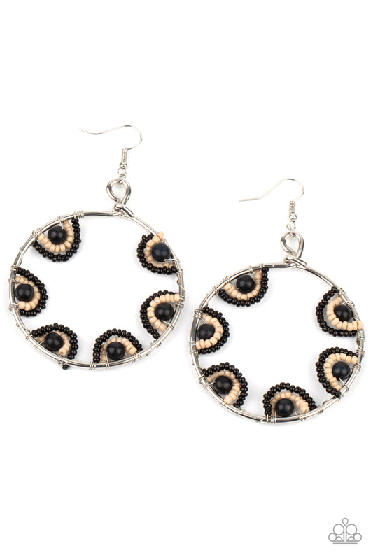Off The Rim Black Earrings - Daria's Blings N Things