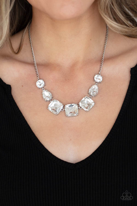 Unfiltered Confidence White Necklace Paparazzi