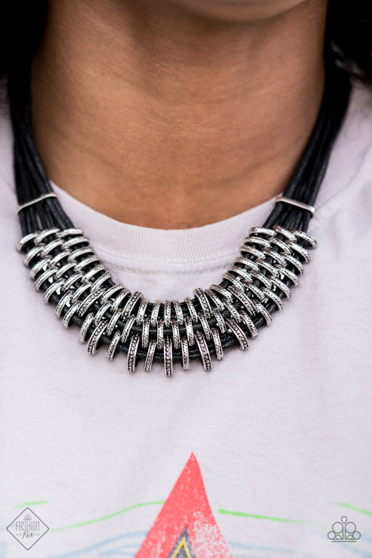 Lock, Stock, and SPARKLE Black Necklace - Daria's Blings N Things