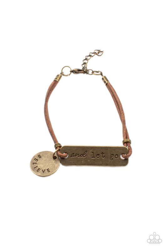 Believe and Let Go Brass Bracelet Paparazzi