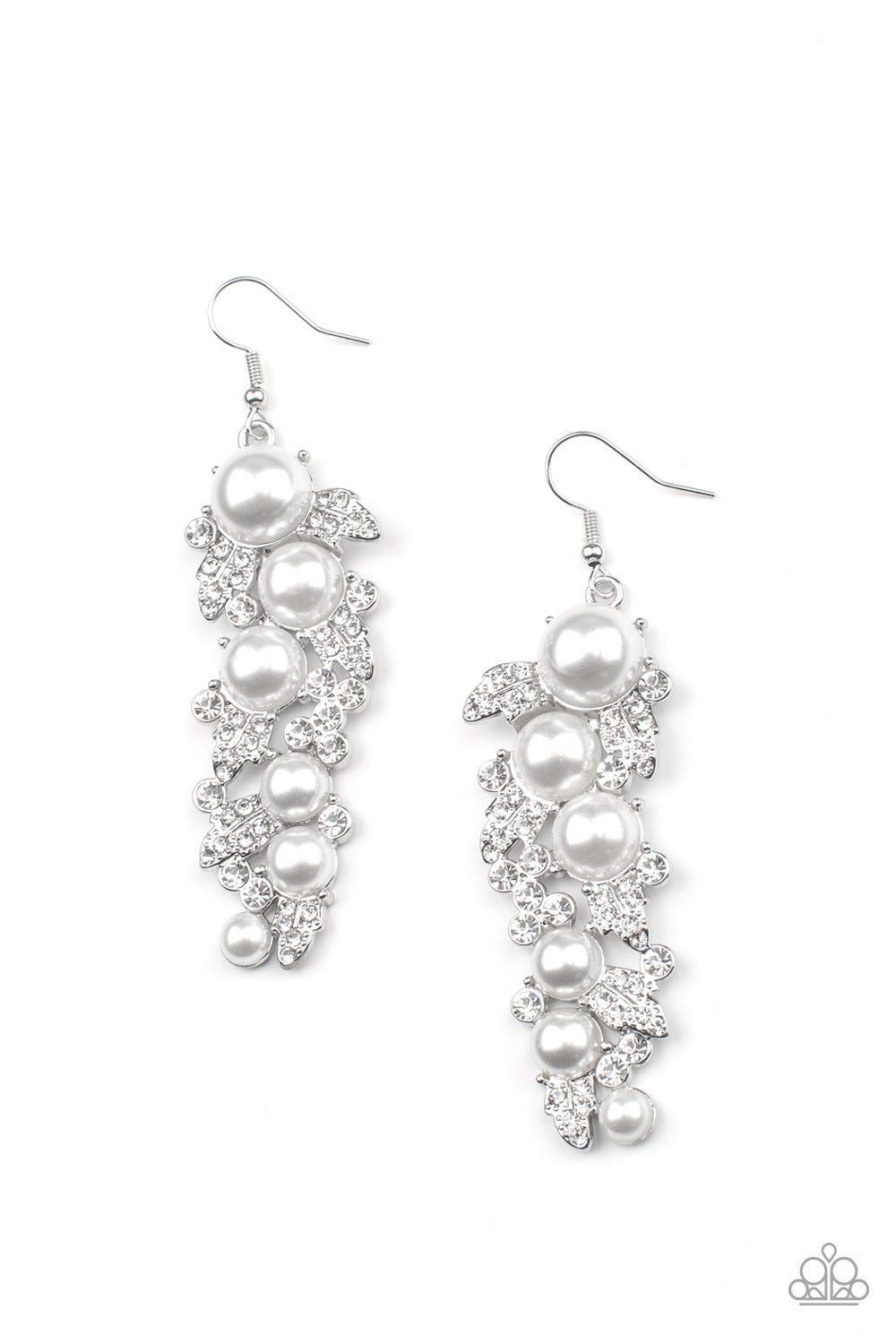 The Party Has Arrived White Earrings