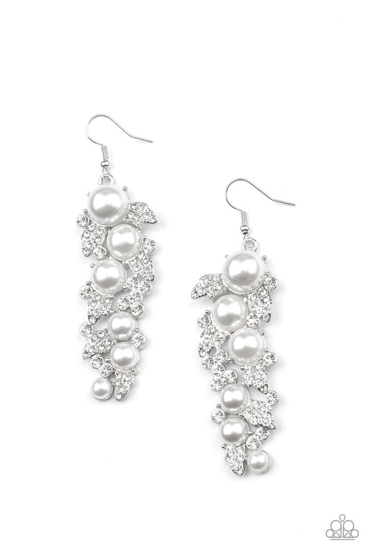 The Party Has Arrived White Earrings
