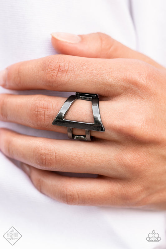 Rebel Edge Black Ring - Daria's Blings N Things