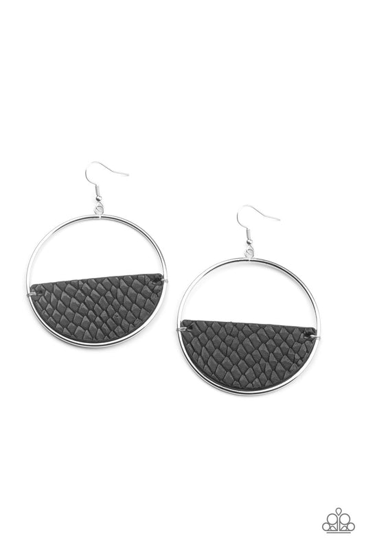 Animal Aesthetic Black Earrings Paparazzi