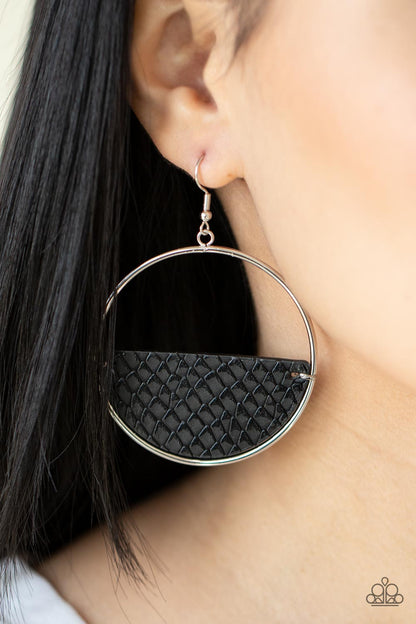 Animal Aesthetic Black Earrings Paparazzi