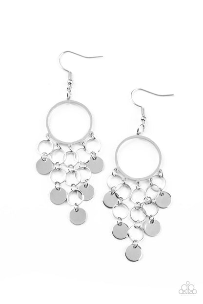 Cyber Chime Silver Earrings