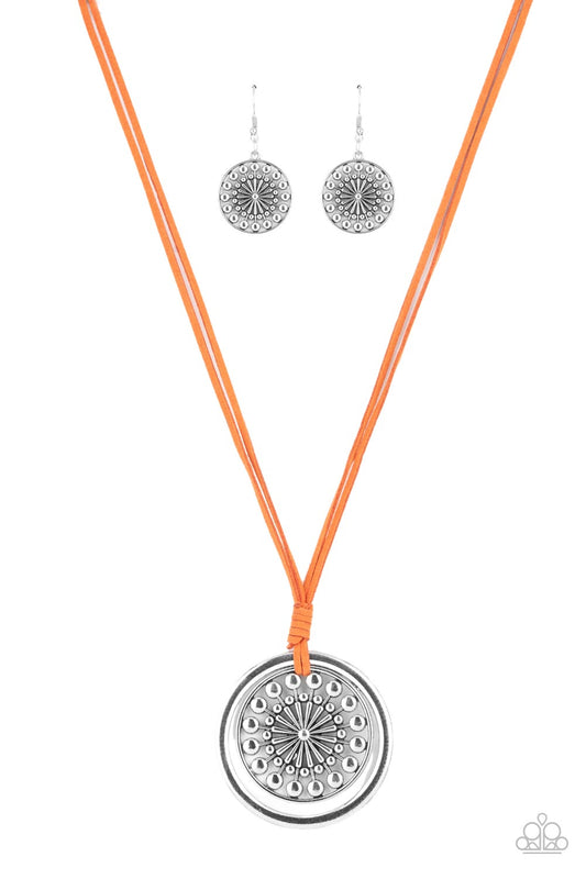 One MANDALA Show Orange Necklace Paparazzi