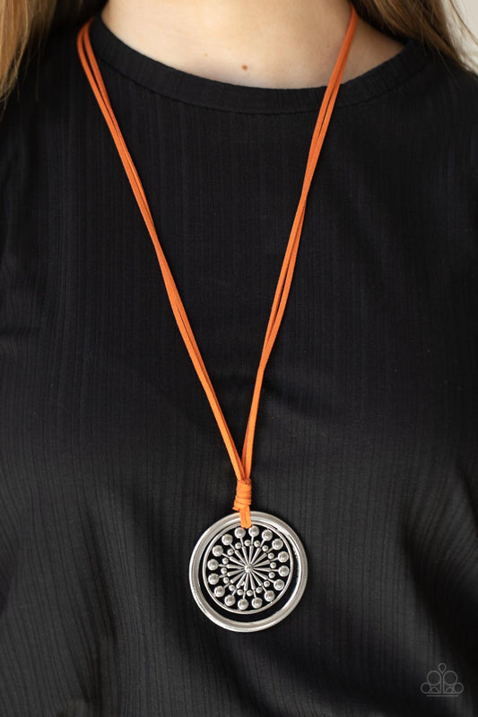 One MANDALA Show Orange Necklace Paparazzi