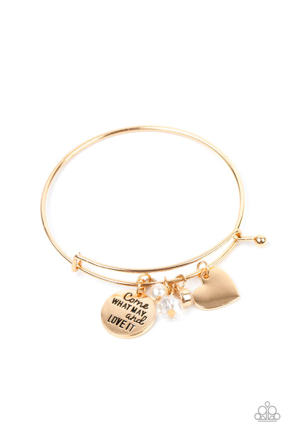 Come What May and Love It Gold Bracelet