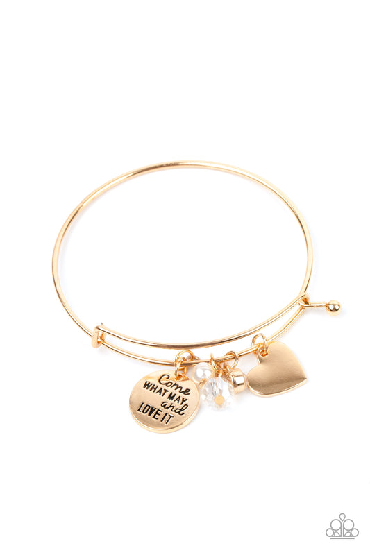 Come What May and Love It Gold Bracelet