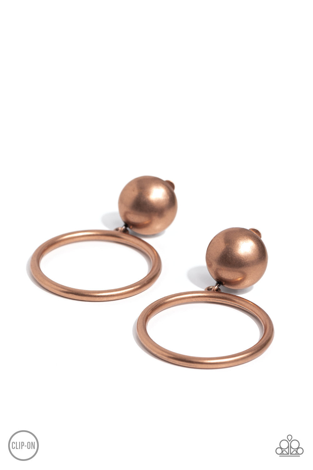 Classic Candescence Copper Clip-On Earrings