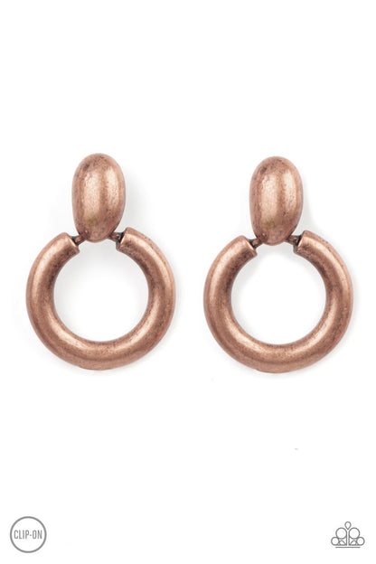 Ancient Artisan Copper Clip-On Earrings