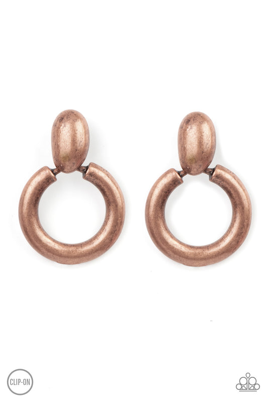 Ancient Artisan Copper Clip-On Earrings
