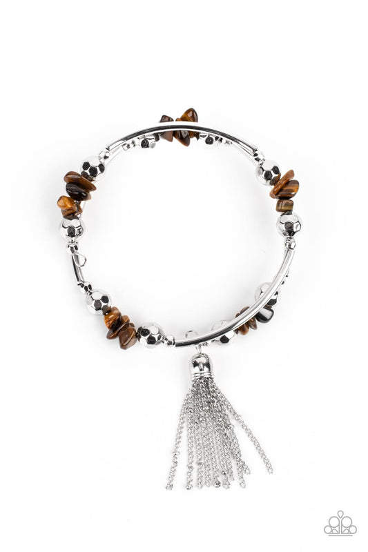 Mineral Mosaic Brown Bracelet Paparazzi