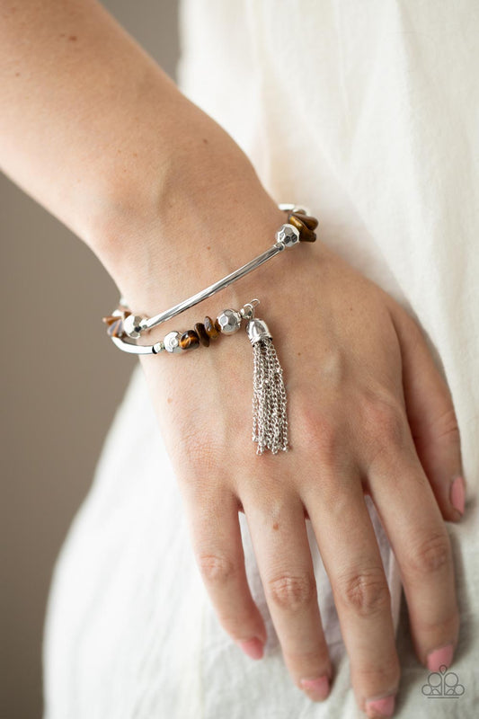 Mineral Mosaic Brown Bracelet Paparazzi