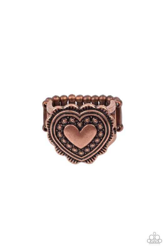 Southern Soulmate Copper Ring Paparazzi