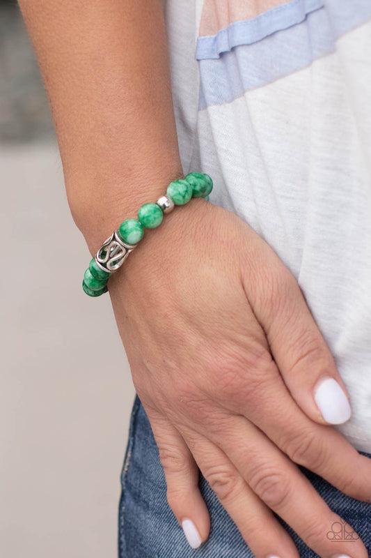 Soothes The Soul Green Bracelet Paparazzi