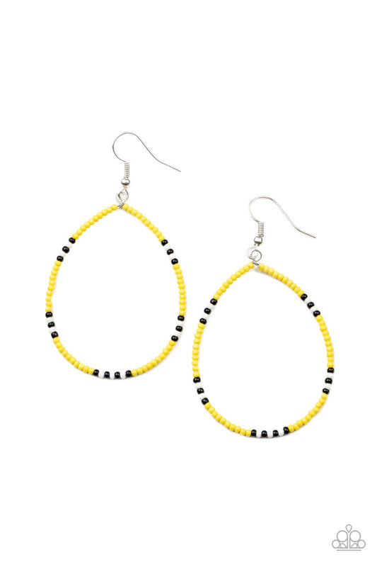 Keep Up The Good BEADWORK Yellow
Earrings Paparazzi