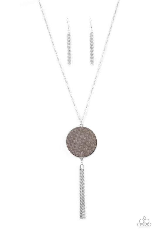 Wondrously Woven Silver Necklace Paparazzi