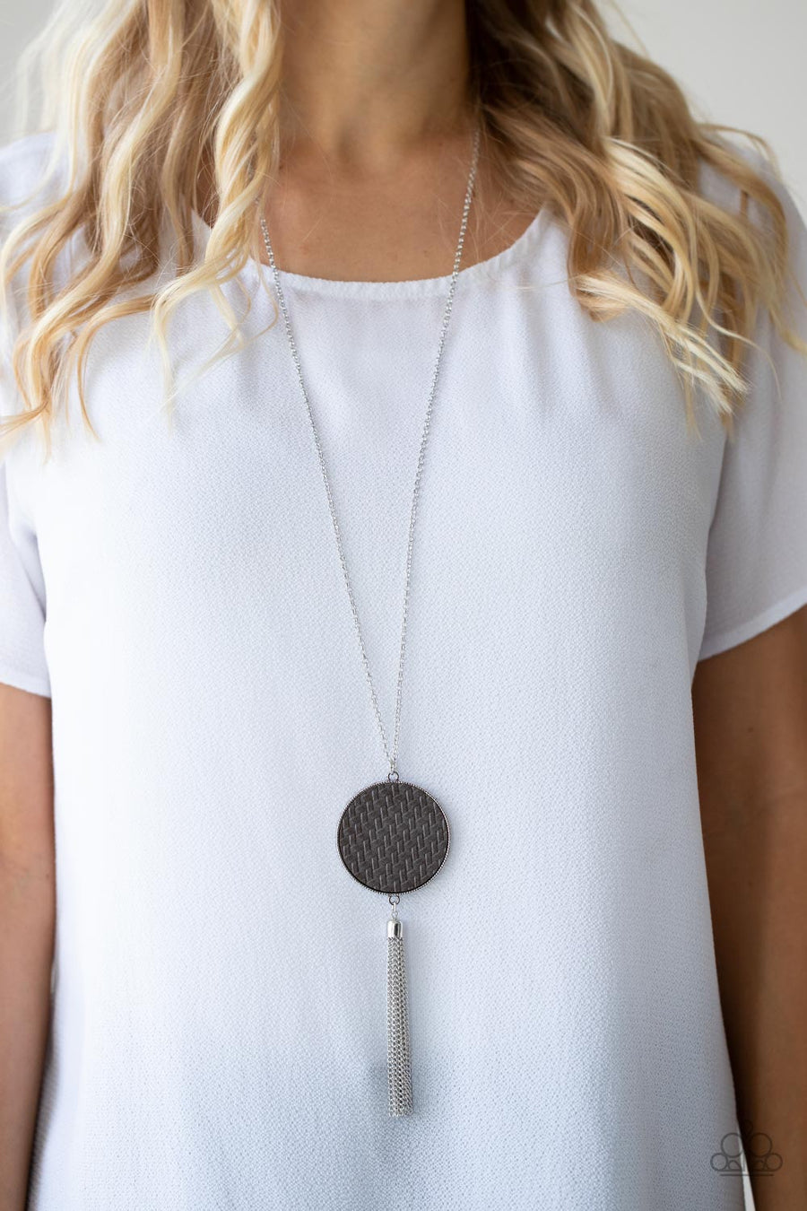 Wondrously Woven Silver Necklace Paparazzi