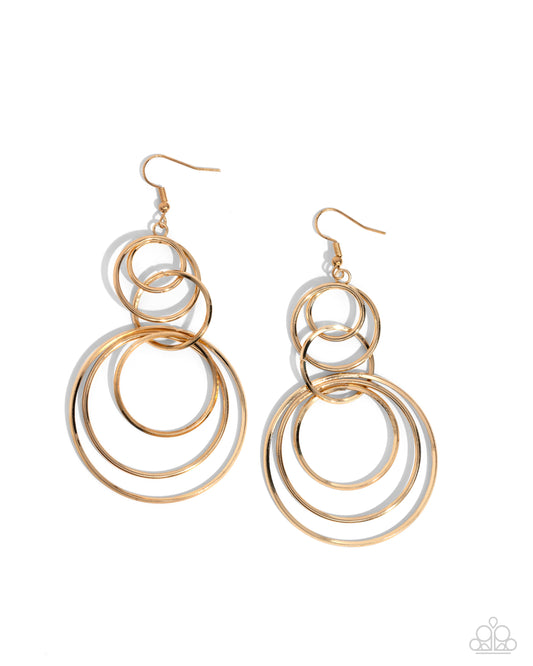 Disorienting Demure Gold Earrings