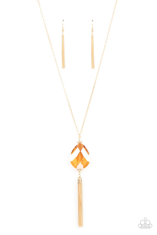 Interstellar Solstice Gold Necklace Paparazzi