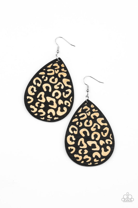 Suburban Jungle Black Earrings