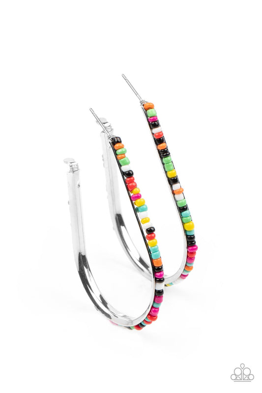 Beaded Bauble Multi Hoop Earrings Paparazzi