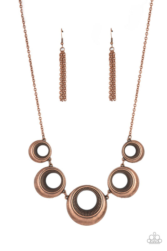 Solar Cycle Copper Necklace Paparazzi